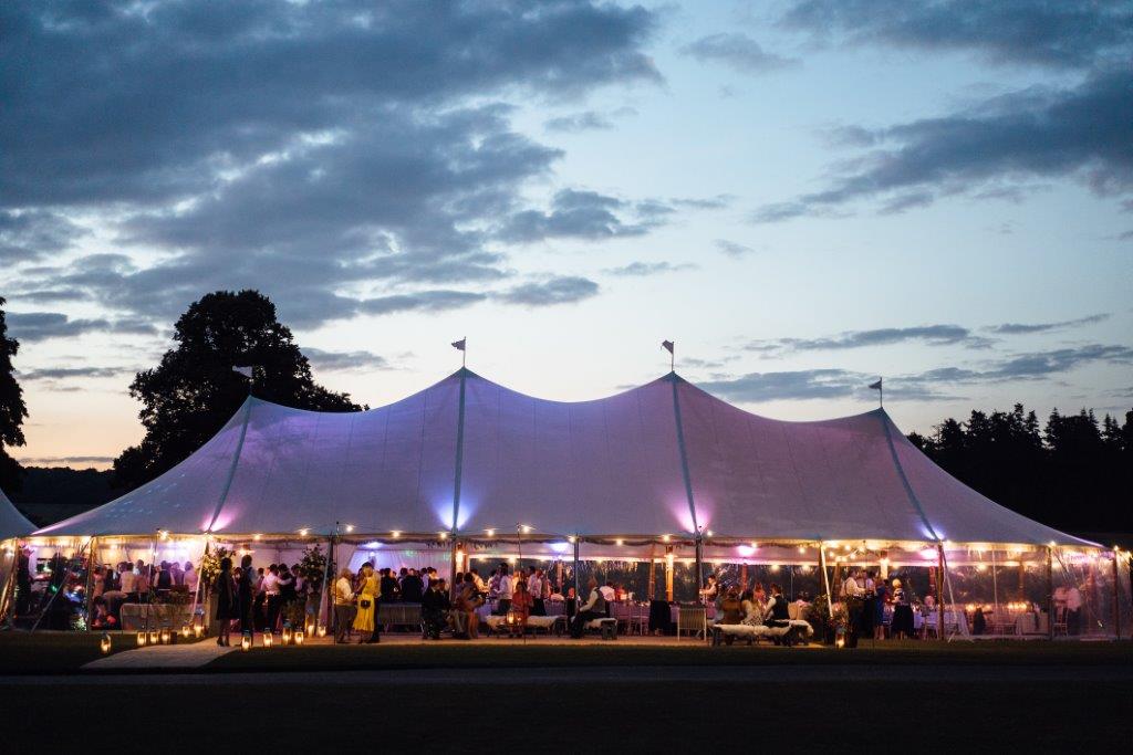 Sailcloth Tent by Night