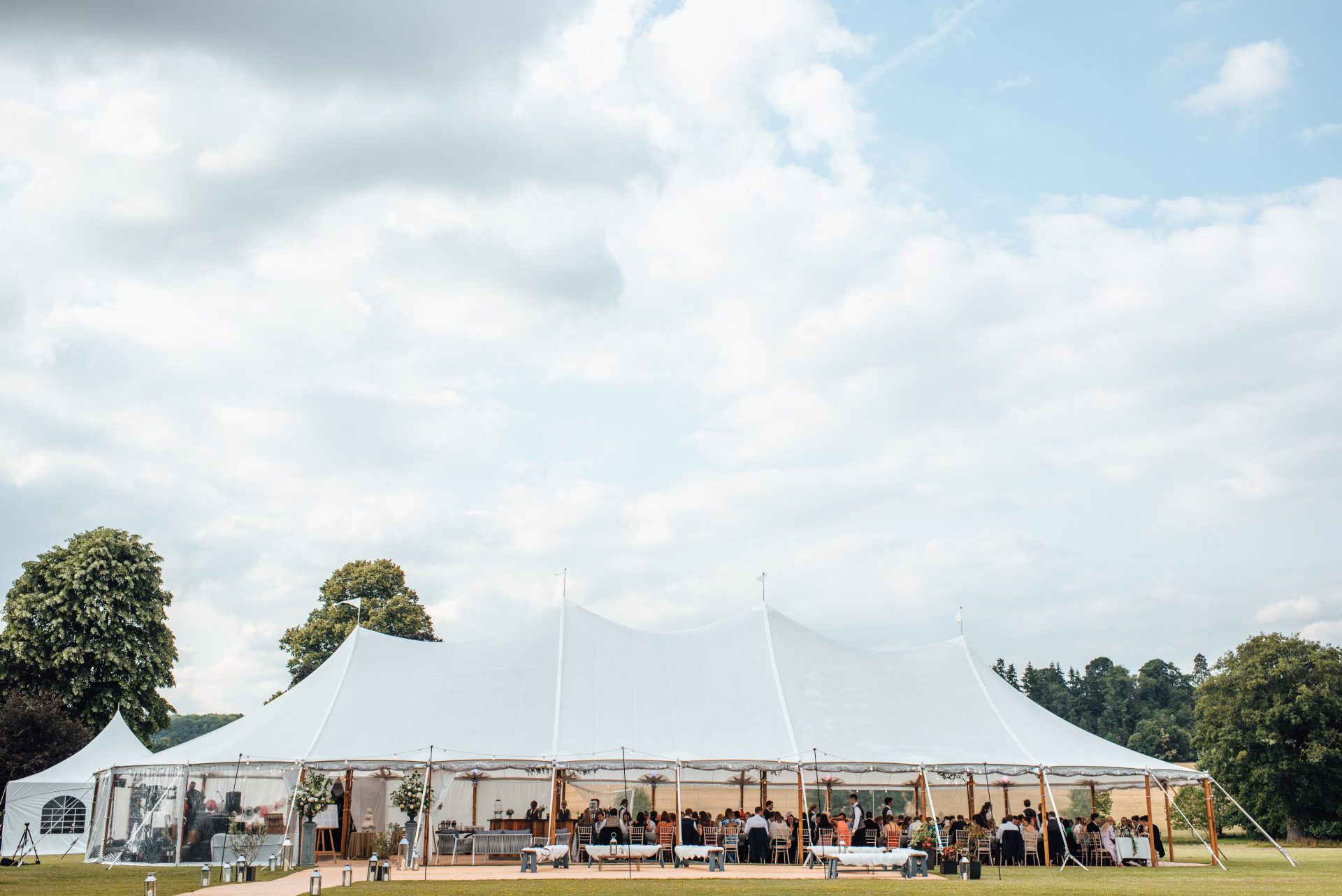 Stunning Aurora Sailcloth Tent Wedding Shades Canvas