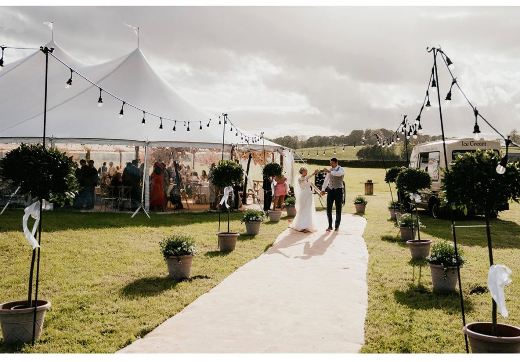Sailcloth Tent Wedding, Settle, North Yorkshire - Image by Becki Dakin Photography