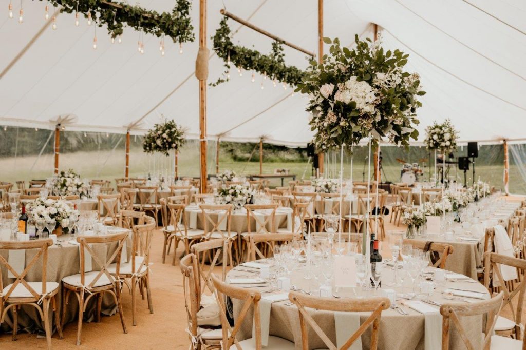 Sailcloth Tent Marquee Wedding at Home - UK