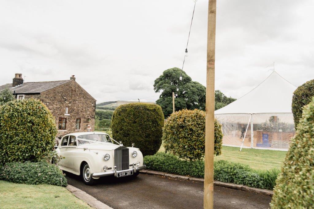 Vintage Wedding Car in the Lake District