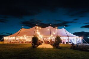 Image to accompany the article titled Relaxed Marquee Wedding at Home