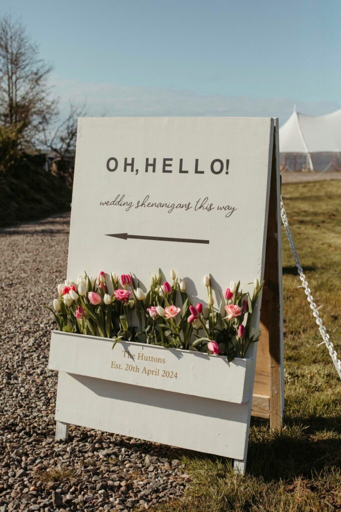 Marquee Wedding Welcome Signage