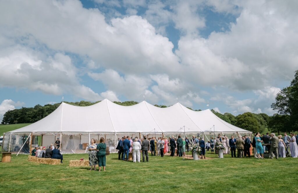 Marquee Wedding in a Sailcloth Tent near Skipton, North Yorkshire