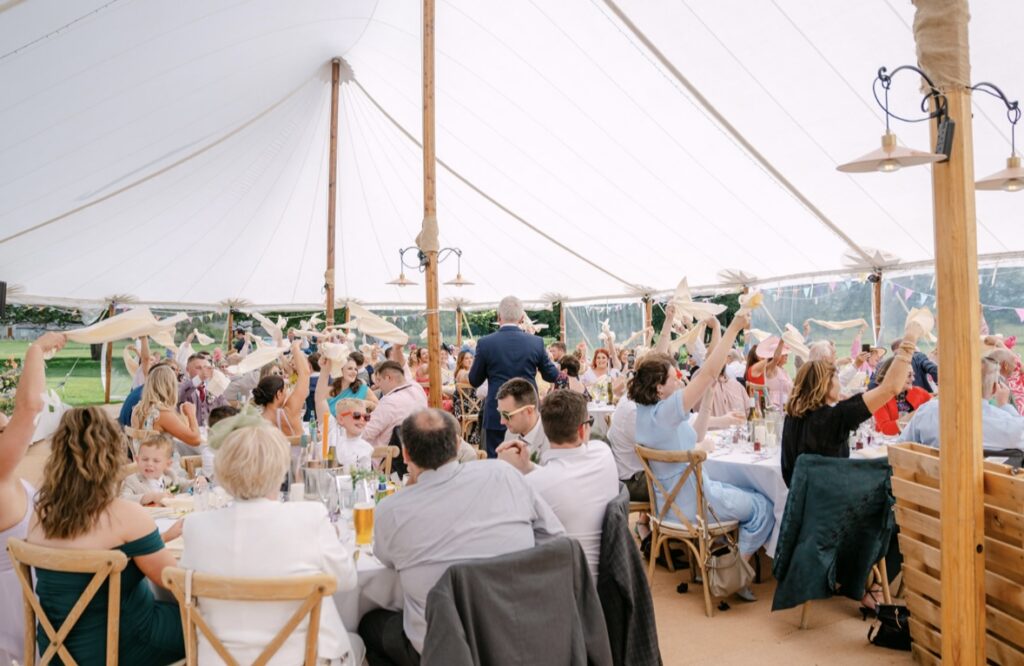 Wedding breakfast in Sperry or Sailcloth Marquee - North Yorkshire