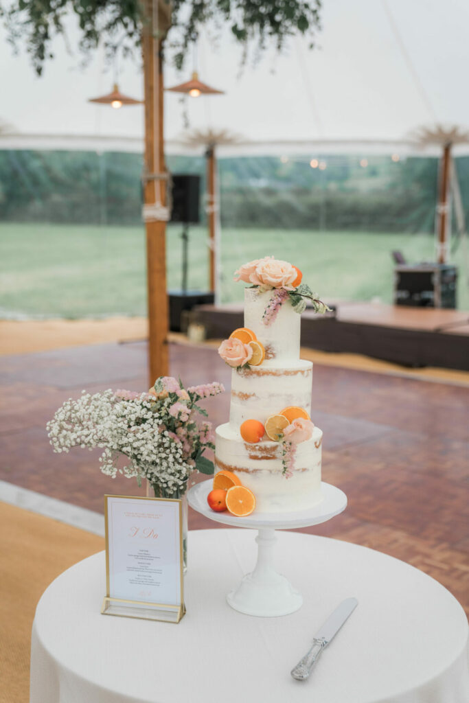 Wedding Cake for Marquee Wedding