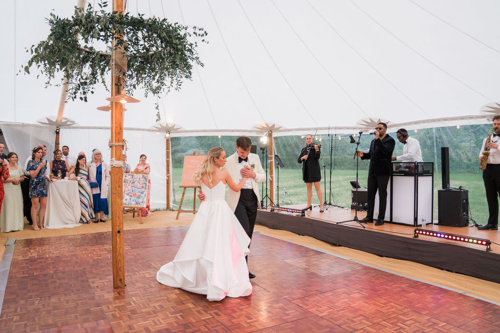 Wedding First Dance in Marquee