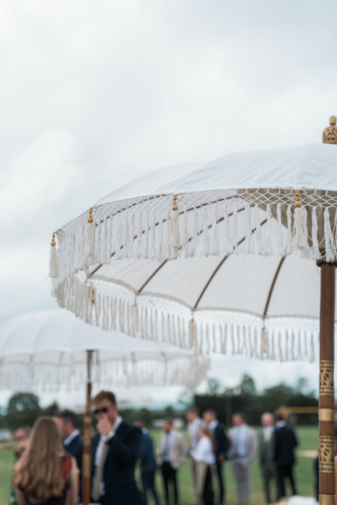 Garden Parasols for Marquee Wedding