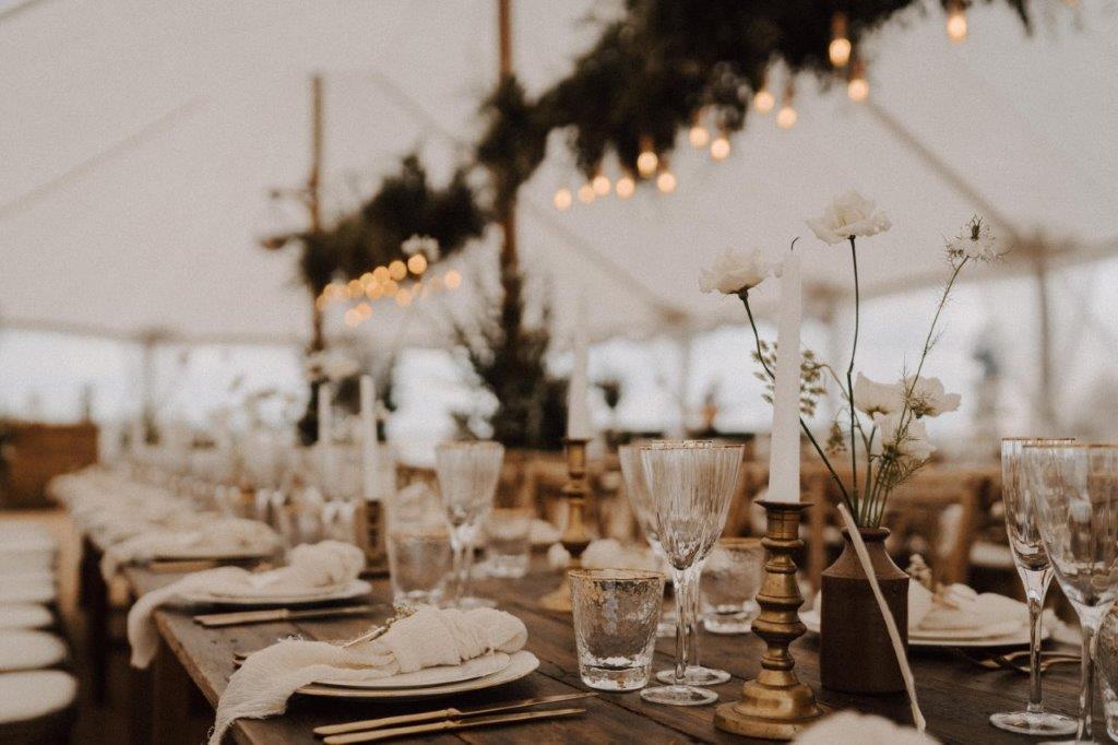 Luxury marquee furniture and lighting