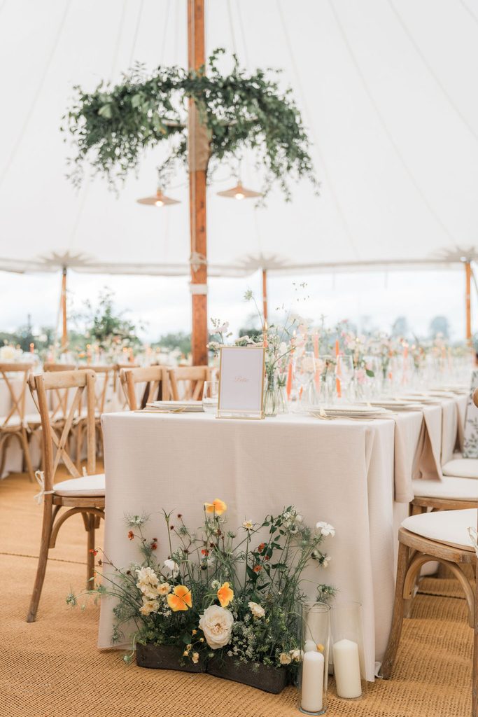 Sailcloth marquee wedding in Yorkshire