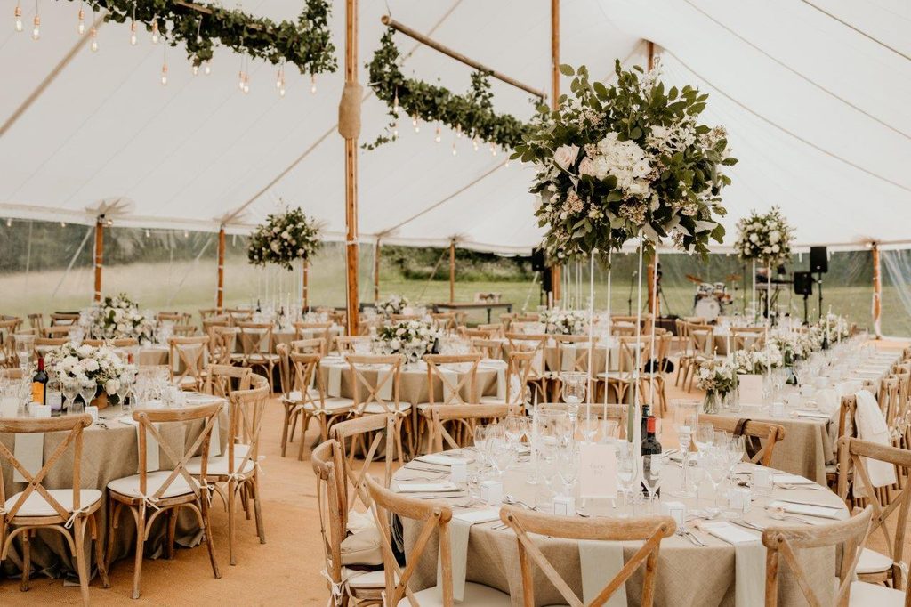 Luxury sailcloth marquee hire Yorkshire