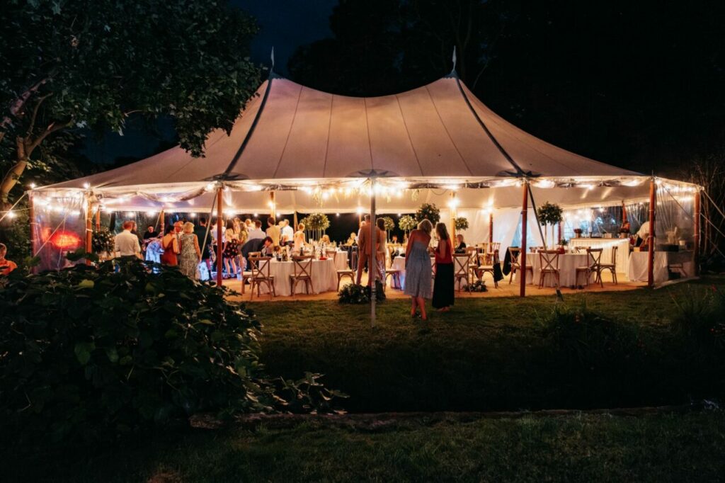 Sailcloth Tent by Night